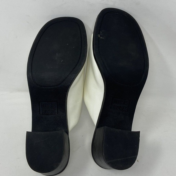 Vintage 90s Y2K Mootsies Tootsie White Slide Sandals Chunky Heel - Picture 5 of 5